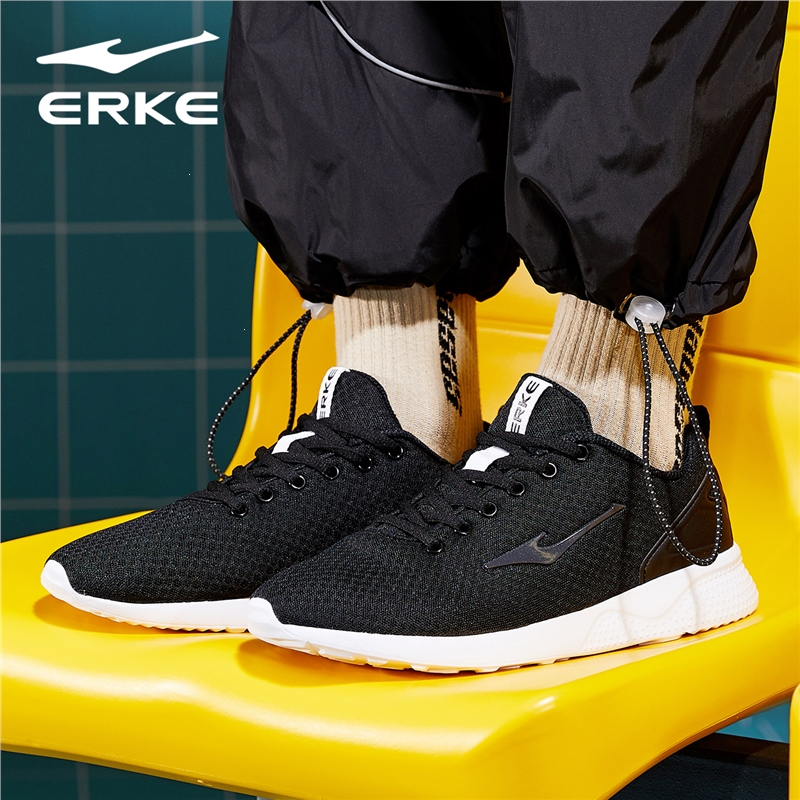 鸿星尔克erke男鞋冬季运动鞋男士网面透气跑步鞋秋冬红星休闲鞋男视频