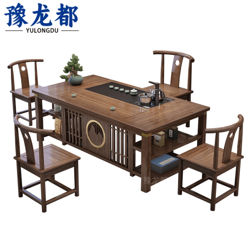 豫龙都 茶台桌椅 1.5m 套高清大图