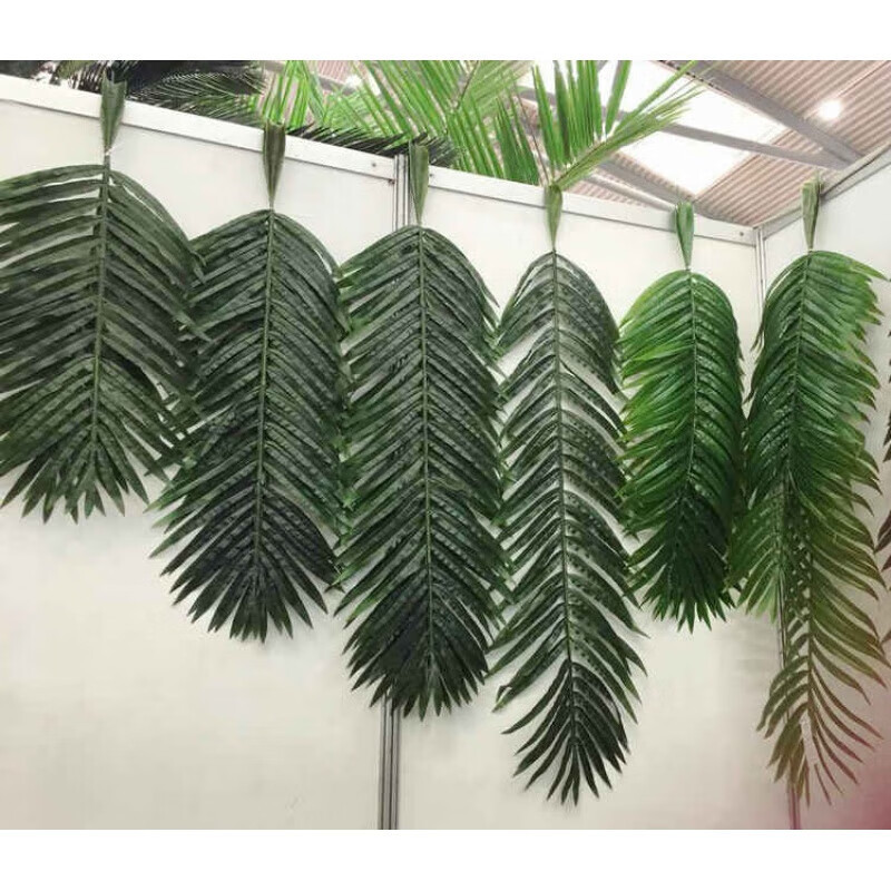 仿真椰子树叶散尾葵大叶子室内假树枝装饰材料迷你椰子叶长06米