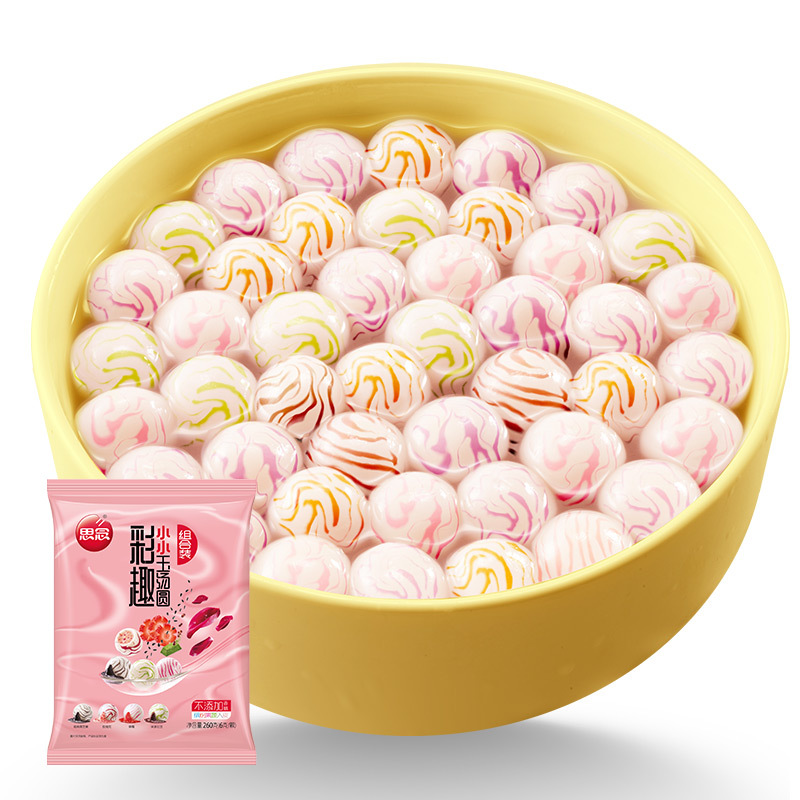 思念 彩趣小小玉汤圆 四合一组合装(红)260g (经典黑芝麻、草莓、玫瑰花、抹茶红豆)速冻汤圆 冷冻食品 元宵节