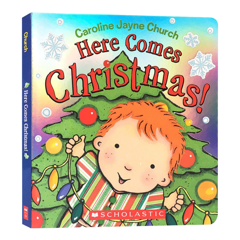 [醉染正版]圣诞节来了 英文原版绘本 Here Comes Christmas! 儿童图画故事 节日庆幼儿认知绘本 进口高清大图