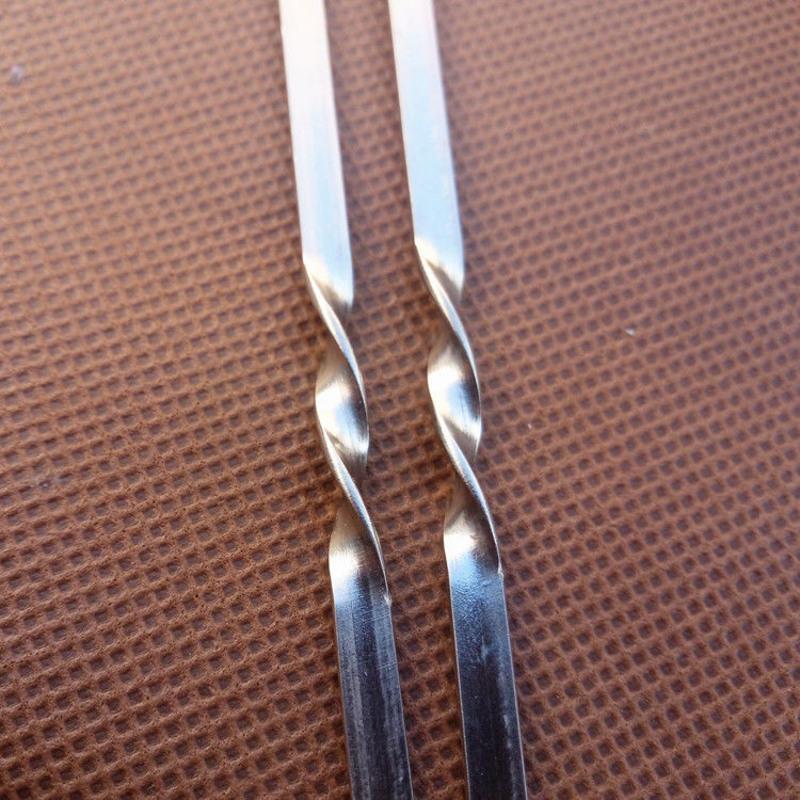 扁签不锈钢烧烤签子烤串烤肉工具烧烤用品炸串用具钢钎铁签子 50支