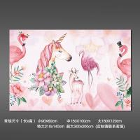 墙画贴纸自粘墙纸墙壁贴画ins火烈鸟墙贴网红少女心床头装饰壁画