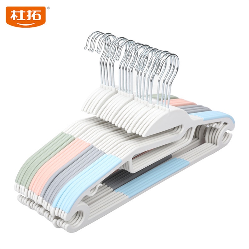 杜拓家用防滑无痕衣架专利多功能晾衣架干湿两用衣撑子(10只/20只/30只)高清大图