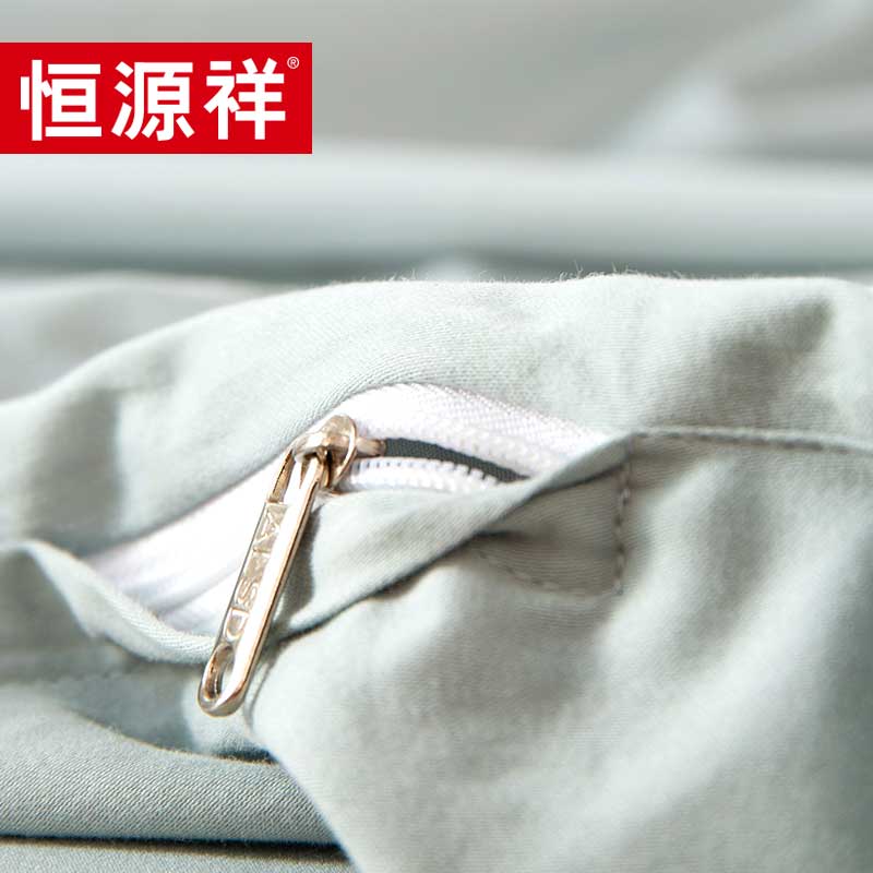 恒源祥60支绣花长绒棉四件套(星兰)TBK3019被套200*230cm床品四件套床上用品高清大图