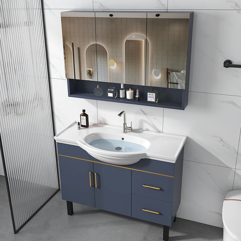 藤印象简约浴室柜组合落地式卫生间洗漱台洗手盆洗面盆防水卫浴柜盆