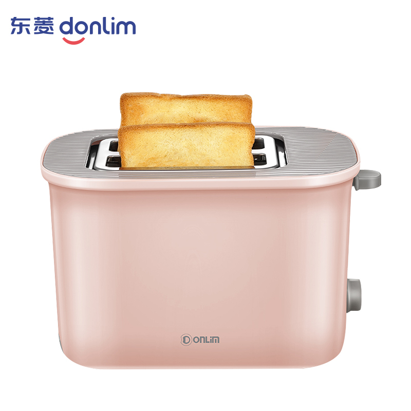 东菱(Donlim)多士炉DL-8155面包机多士炉烤面包机2片吐司机家用早餐机三明治机 粉色