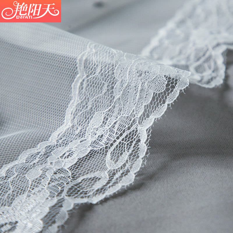 家柏饰(CORATED)小窗帘免打孔安装遮光布遮阳简易卧室出租房屋飘窗魔术贴自粘 浅绿带纱 1.2*1.8米(宽*高)图片