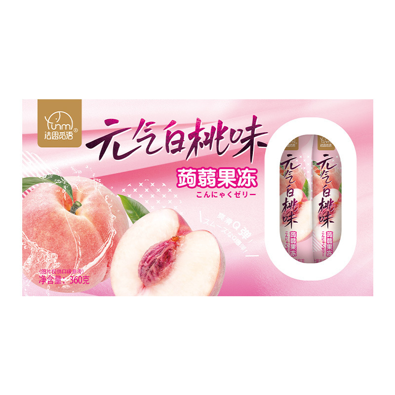 法思觅语 青提味360g*3盒 蒟蒻果冻芒果白桃味果汁果冻吸吸冻小零食儿童360g休闲零食高清大图