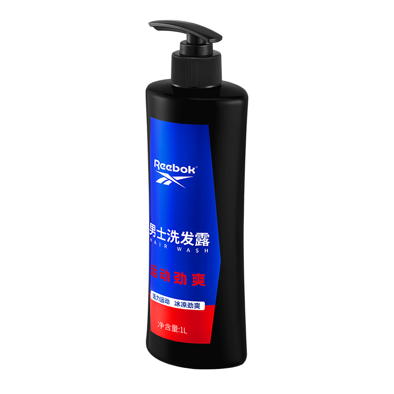 REEBOK锐步男士洗发露-运动劲爽1000ml 控油止痒温和清洁去屑洗发露持久留香洗头膏男高清大图