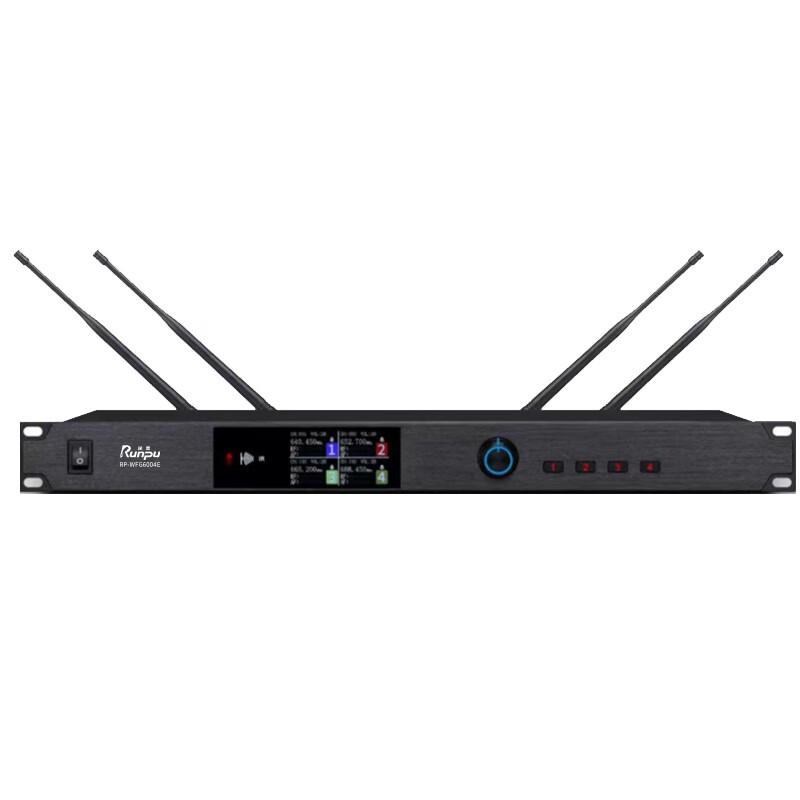润普Runpu国产化 专业无线一拖四话筒 长杆软管麦克风RP-WFG6004E高清大图