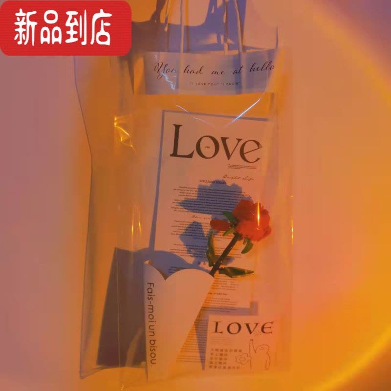 真智力ins小红书同款玫瑰花积木兼容花束礼袋花盒表白生日礼物diy女图片