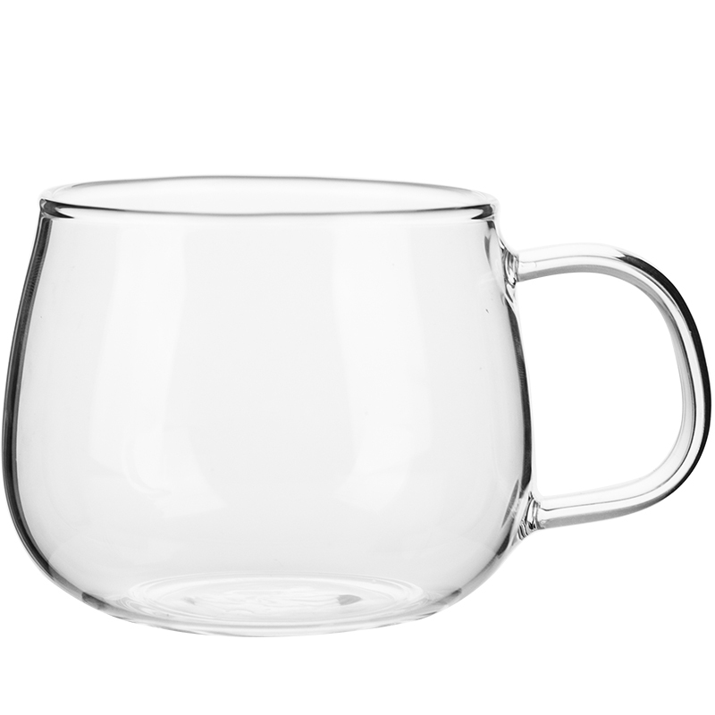 透明耐热玻璃杯女下午茶泡花茶杯子无图案可加热高硼硅水杯透明款250
