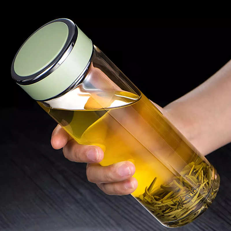 希诺玻璃杯420ml便携耐用单层XN-7551(颜色随机)高清大图