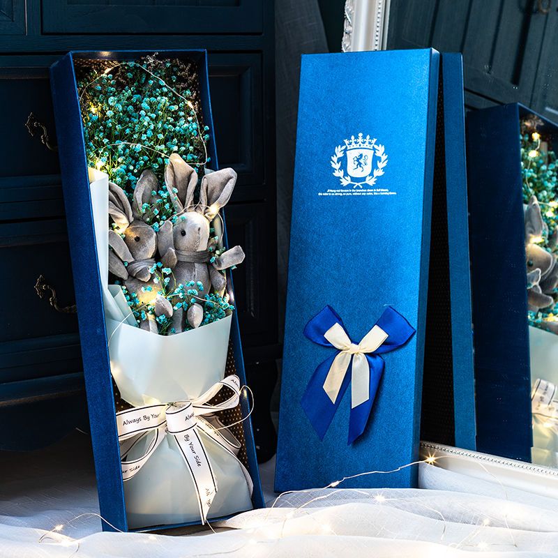 七夕满天星干花大花束礼盒情人节送女友的生日礼物女女生浪漫闺蜜