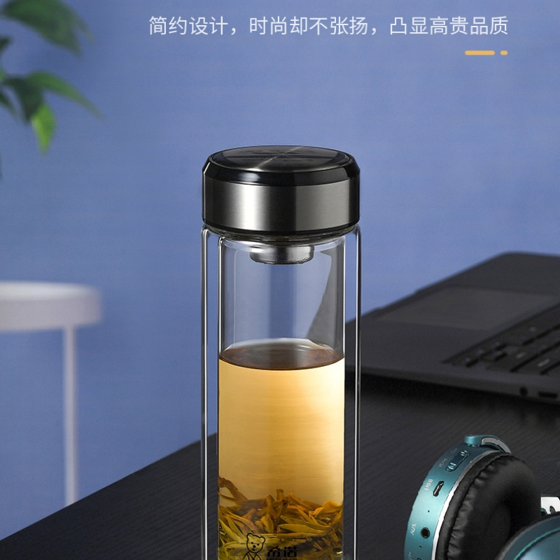 希诺双层玻璃杯XN-6712高清大图