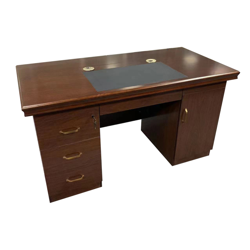 震天下办公桌简约带键盘抽屉中纤板实木贴皮1400700750