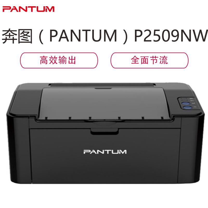 奔图(Pantum) P2509NW A4黑白激光打印机 黑色 无线WIFI连接打印 有线网络打印