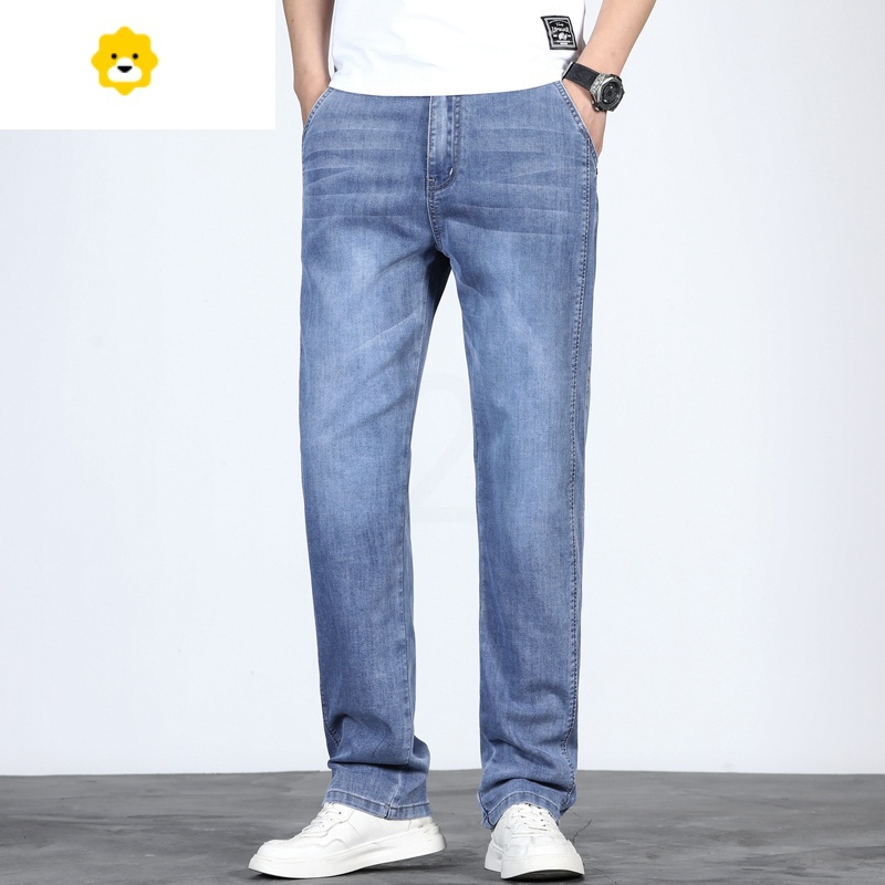 fishbasket松紧腰直筒裤广州裤男宽松季薄款新款弹力休闲男士长裤