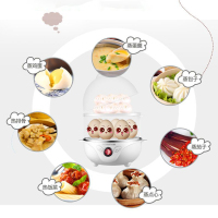志高(CHIGO)煮蛋器单层小型宿舍不锈钢蒸蛋器家用防干烧保护蒸煮神器鸡蛋羹煮鸡蛋加热1-3人量JHZDQ006(白色单