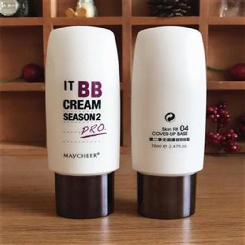 韩国第二季无瑕BB霜裸妆遮瑕持久保湿控油隔离粉底液乳女白领用 1#深肤色(送粉扑)
