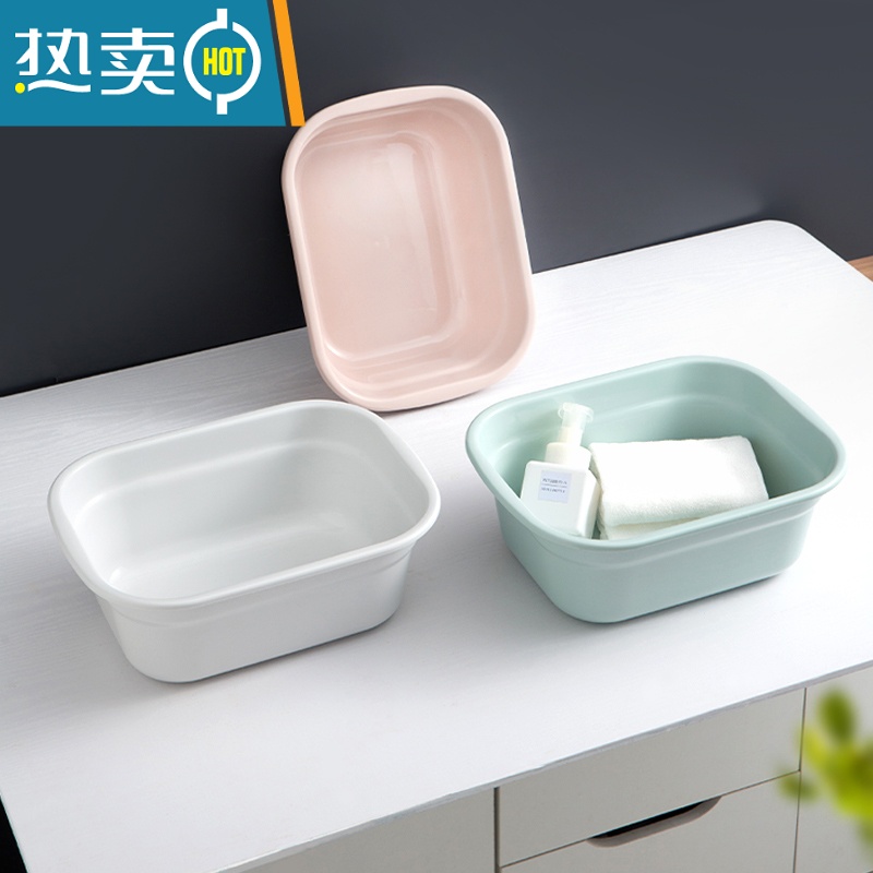 JING PING长方形脸盆大号家用洗衣洗菜盆加厚婴儿洗澡盆宿舍学生塑料洗脸盆高清大图