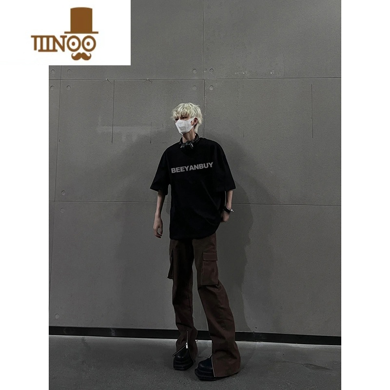 YANXU欧美街头潮牌t恤男生美式穿搭ootd短袖夏季男款复古痞帅炸街上季高清大图