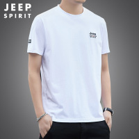 重点主推JEEPSPIRIT短袖T恤男士夏季上衣运动休闲百搭圆领HL7236 M 白色