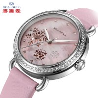 海鸥表(SEAGULL)海鸥手表时尚潮流镂空钻点女表自动 机械表 休闲女表6029LK