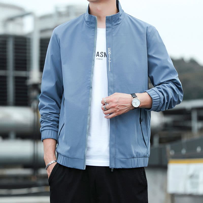NEW LAKE男装夹克2020秋季新款韩版潮流秋装上衣男士休闲外套冬季棒球服男夹克图片