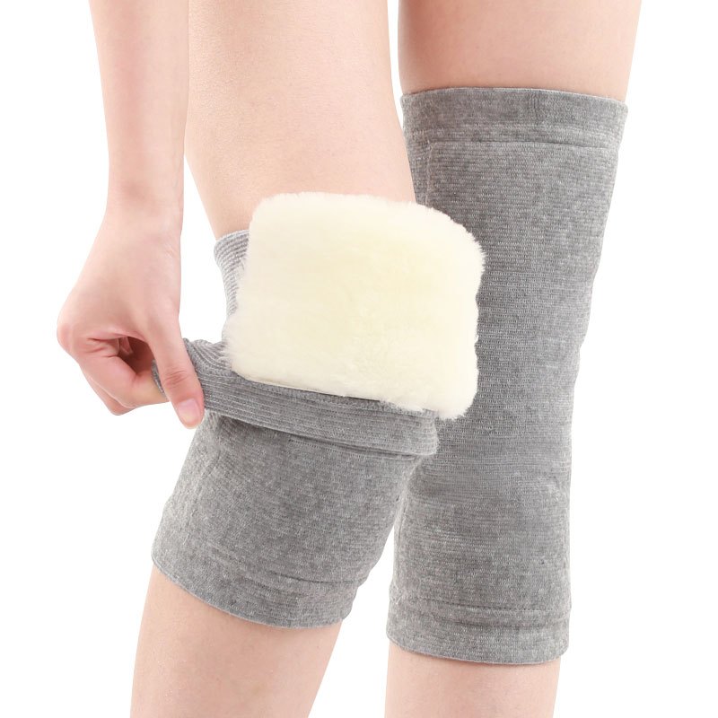 聚福星护膝羊毛保暖护膝关节炎老寒腿羊毛加绒膝盖防寒高弹性护膝男女通用 