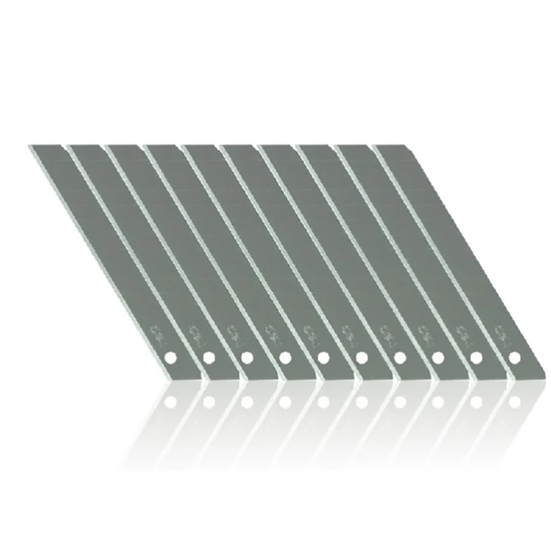 得力小号SK5碳素钢美工刀片(10pcs/24g)2012(3盒装)