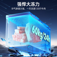 星星BD/BC-408GS 408升深低温冰柜-40℃商用大容量速冻水饺卧式冷冻柜家用鱼肉丸鲜肉冰箱雪柜全冷冻冷藏可转换
