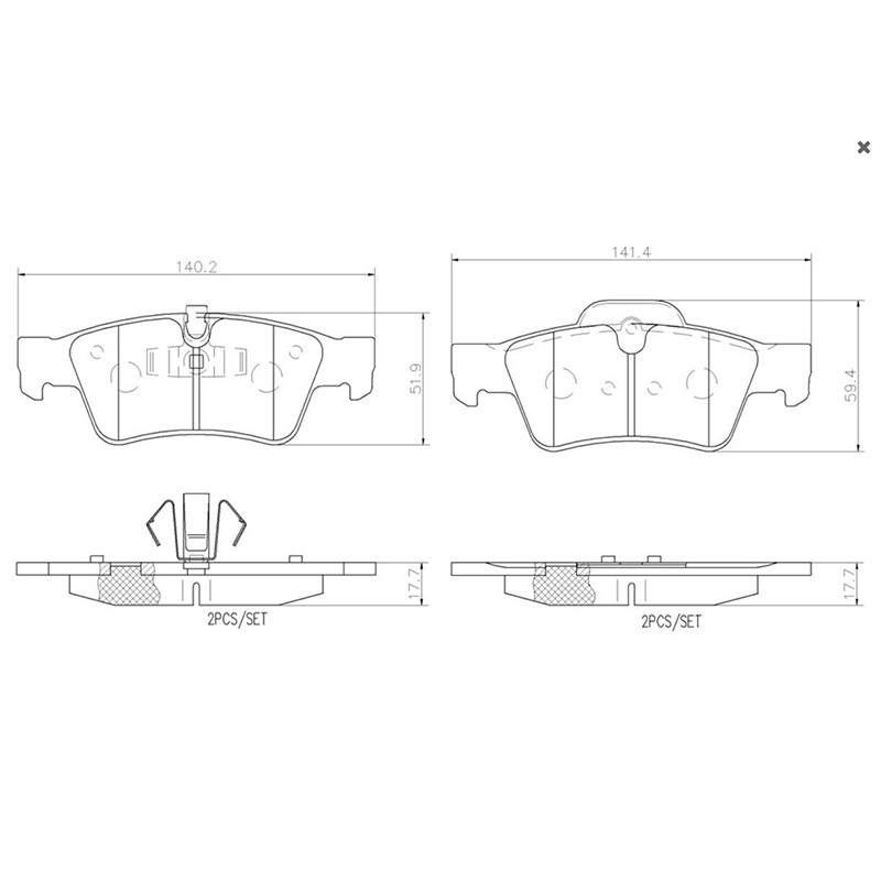 布雷博(brembo)后刹车片.陶瓷P50064N适用于奔驰G(W463),M(W164),R(W251)