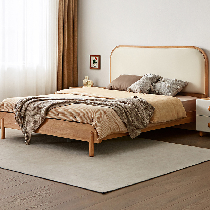 全友家居北欧风生态科技皮床屏儿童房卧室儿童床男孩女孩床家具