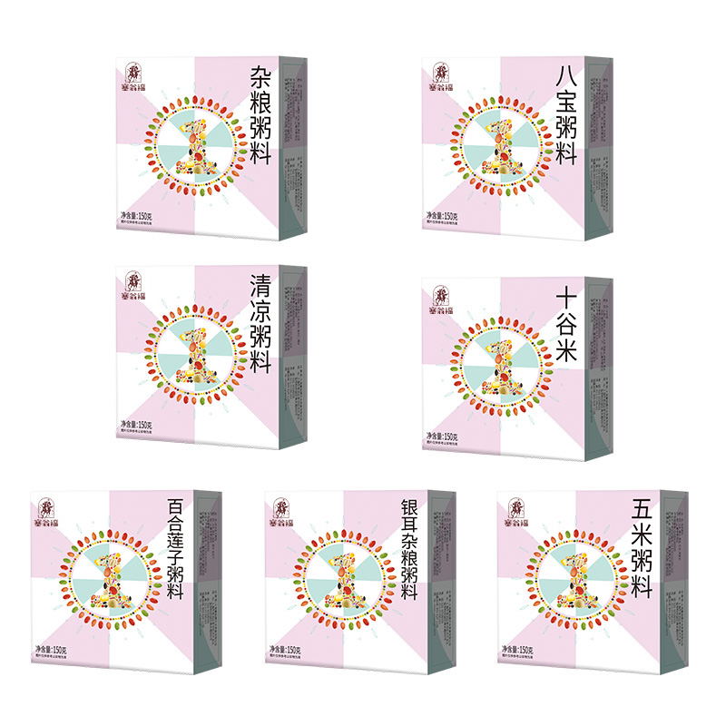 塞翁福一日一粥料 1050克(杂粮粥料组合)150g*7盒.高清大图