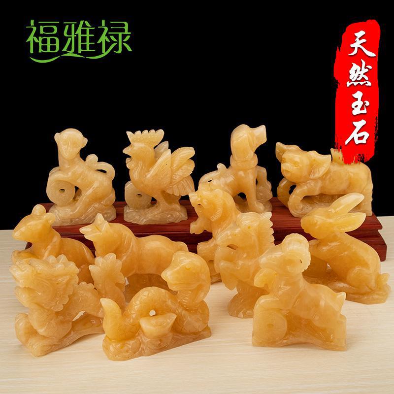 家柏饰(CORATED)玉石十二生肖势摆件狗马龙鸡鼠牛虎兔蛇羊猴猪高清大图
