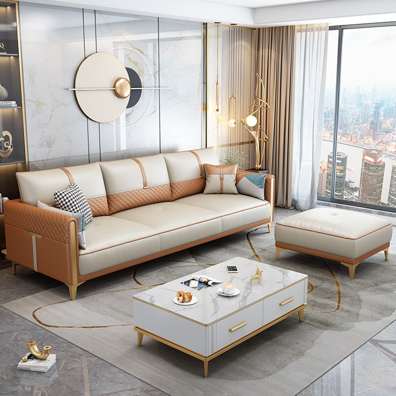 甄沐布艺沙发小户型三人位家用简约现代客厅轻奢风格新款科技布网红款