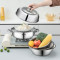 德铂(Debo)赫伯特家套装锅汤锅洗米筛组合四件套DEP-128
