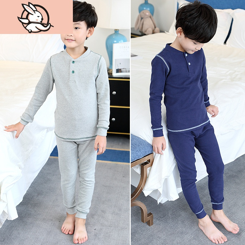 huayangtu男童秋衣秋裤棉儿童内衣套装6保暖8中大童线衣线裤12岁15小