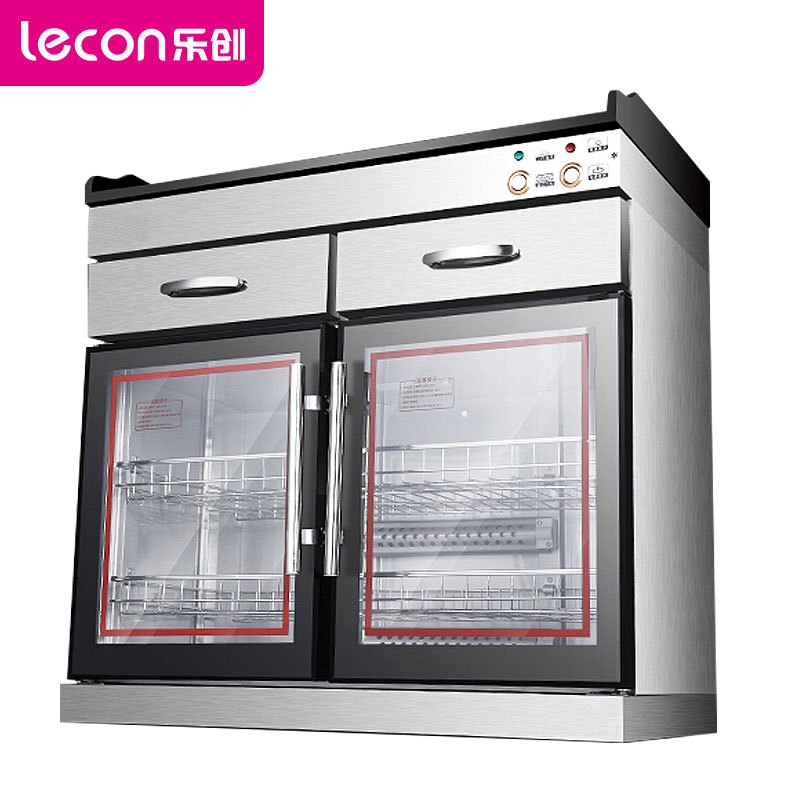 乐创(lecon)消毒碗柜多功能茶具餐具碗筷茶杯毛巾保洁消毒柜商用柜式吧台款式二 300升