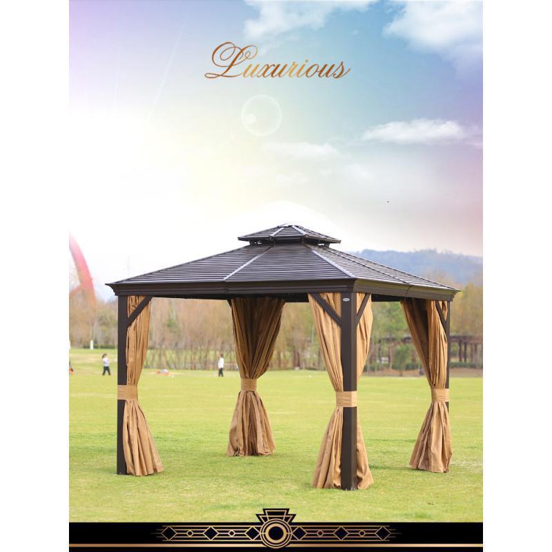户外凉亭罗马帐篷庭院别墅景区花园休闲欧式遮阳光篷雨棚豪华亭子 (轩尼诗)3*4