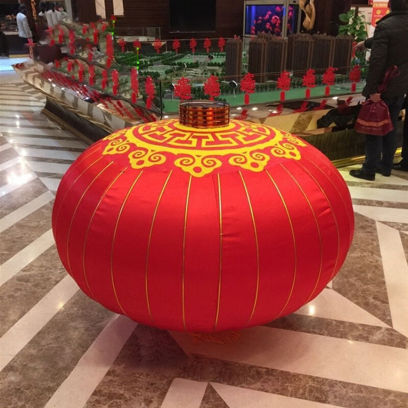 凯亚仕(KIYERSY)旭瑰大红灯笼户外防水防晒直径广告国庆节日装饰春节新年大门口铁口绸 250# 直径2米 1个高清大图
