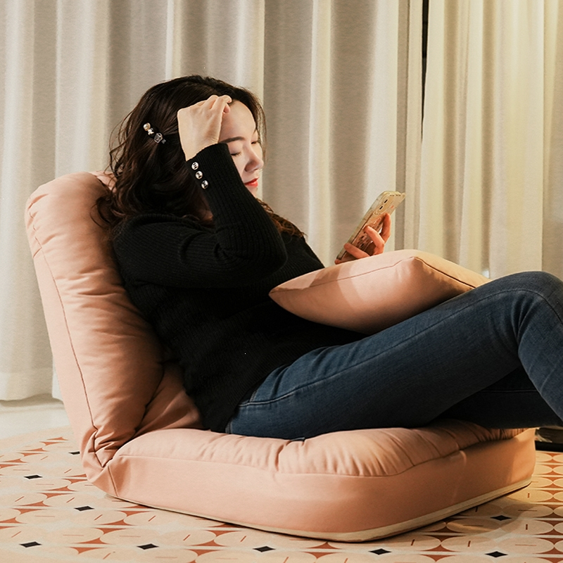 网红民宿懒人沙发闪电客少女心卧室阳台飘窗懒人沙发可睡躺床上靠背椅