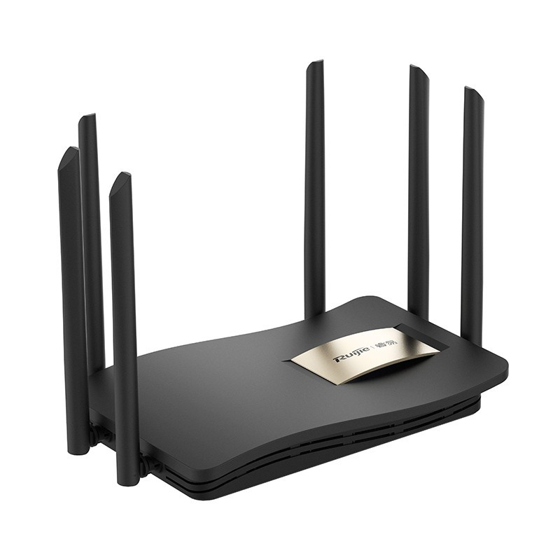 睿易 锐捷无线家用路由器 千兆RG-EW1200G pro双频wifi信号放大器1300M 黑色