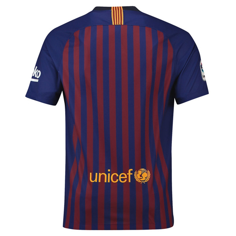 NIKE耐克巴塞罗那18-19新足球队服主场短袖巴萨梅西球衣 894430-456