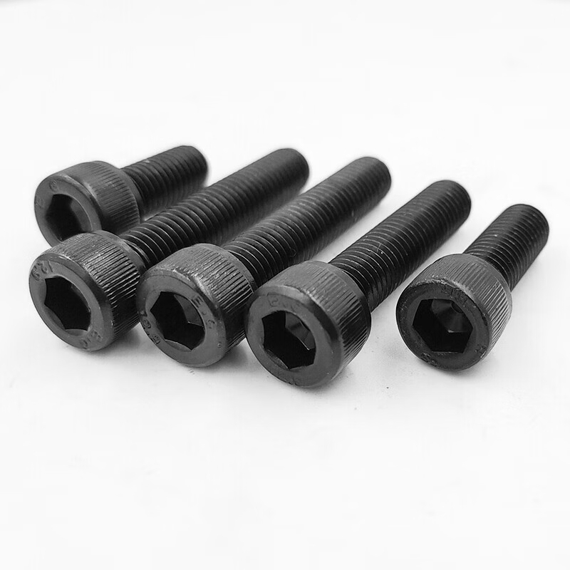 海斯迪克 gnjz-332 12.9级发黑全牙杯头螺丝杯头螺栓DIN912内六角螺钉M5*70(50个)高清大图