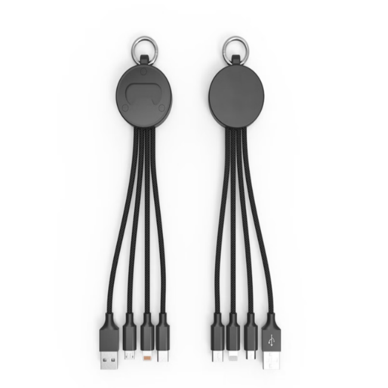 LOOMOO乐默 开瓶器一拖三充电线 LCB-150 黑色 货期1周高清大图