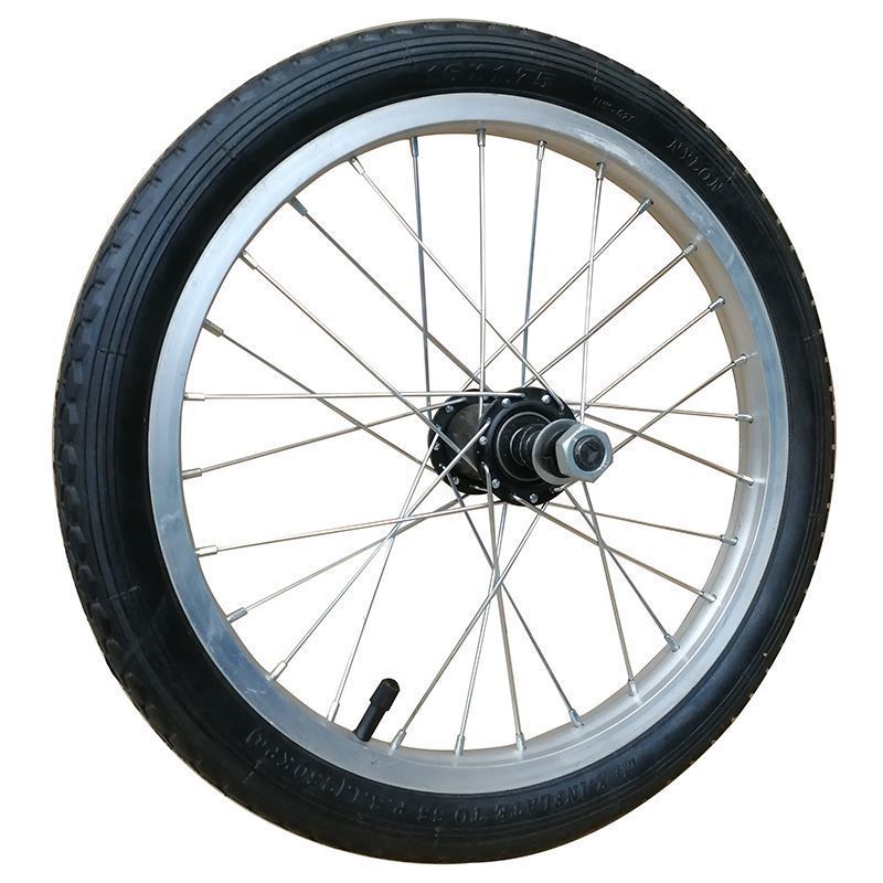 黑色轮椅配件后轮16寸轴承全套轮椅轮胎内外胎充气胎轮椅车轮子后大轮