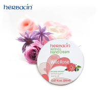 贺本清(Herbacin)德国小甘菊玫瑰护手霜 男女 手膜(20ml铁盒)(滋润补水保湿 预防干裂)